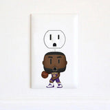 Lakers - LeBron James - Anthony Davis - Stickers - Electric Outlet Sticker Wall Art Decal