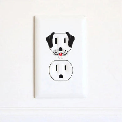 Dog - Dog Stickers - Wall Decal - Wall Art - Stickers - Sticker - Electric Outlet Wall Art Sticker
