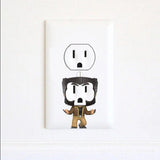 Wolverine Sticker - Christmas - X-Men Office Decor - Marvel Stickers - Logan - Electric Outlet Wall Art Sticker Decal - Home Office Décor