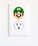 Mario and Luigi - Super Mario Stickers - Mario Stickers - Super Mario Gifts - Valentines gift for him - Gift - Electric Outlet Wall Sticker
