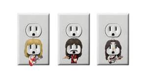 Rush Band - Tom Sawyer - Rock - Geddy Lee - Alex Lifeson - Neil Peart - Electric Outlet Wall Art Sticker