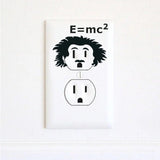 Albert Einstein - Christmas - Stickers - Christmas Gifts - Albert Einstein Stickers - Cosmos - Wall Art - Sticker Decal - Electric Outlet