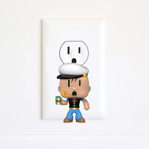 Popeye - Cartoon - Olive Oyl - Decorations - Bedroom inspirations - Electric Outlet Wall Art Sticker