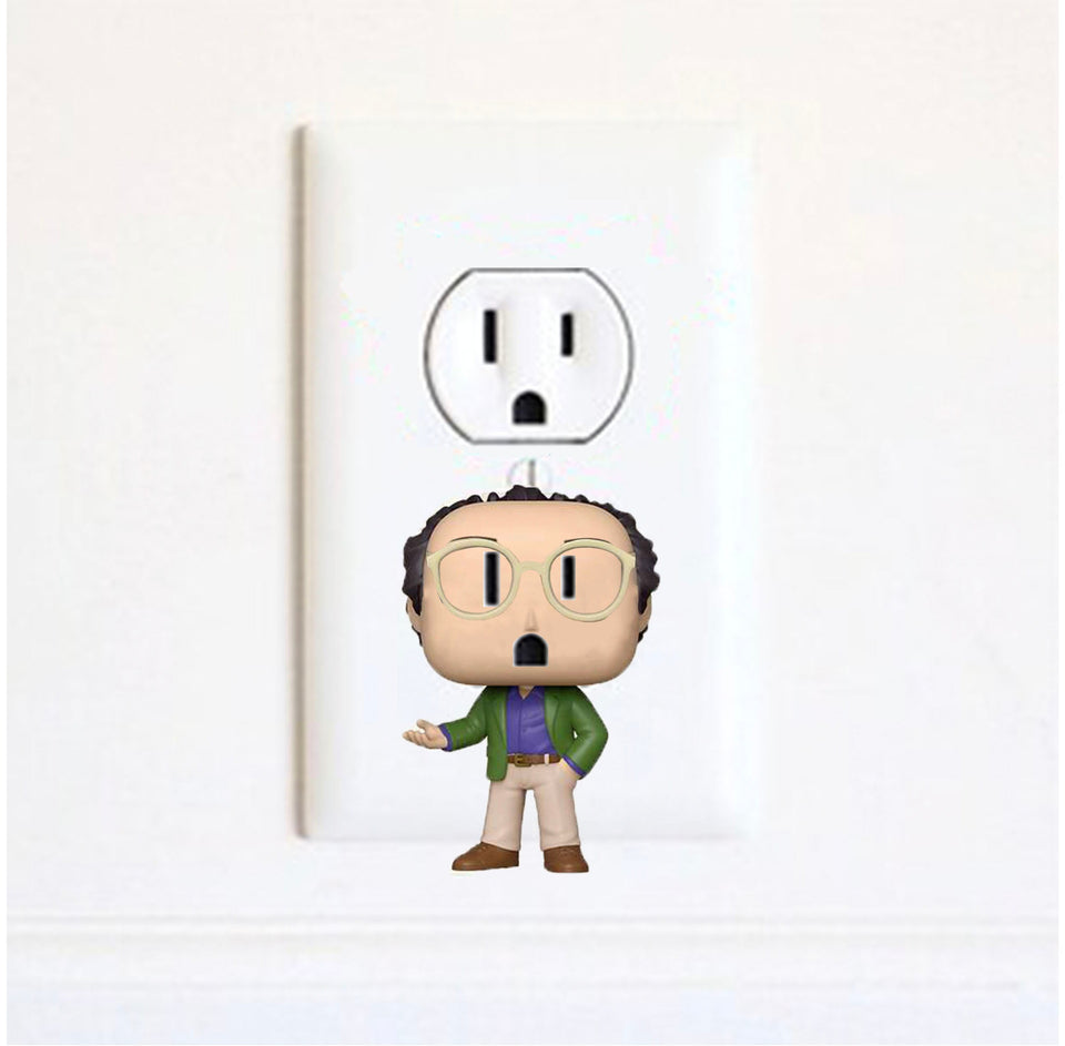 Seinfeld - Jerry Seinfeld - Stickers -  Kramer - George Costanza - Seinfeld TV Show - Electric outlet Wall Art Sticker