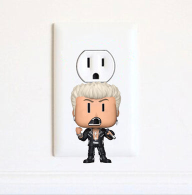 Billy Idol - Stickers - Rock - 80s - Music -  Art - Decal - Electric Outlet Wall Art Sticker